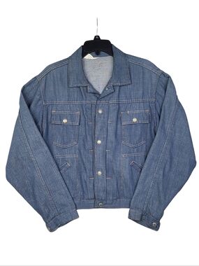 Vintage JCPenny Ranch Craft Jacket Denim 60s 70s Type 2 Crop Mens Medium